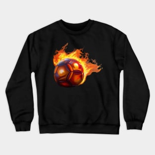 Burning Soccer Ball Crewneck Sweatshirt